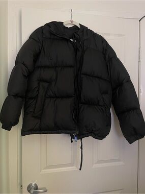 H&M Kids Black Hooded Puffer Coat